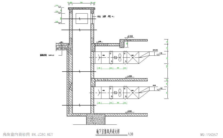 地下室排风井道大样