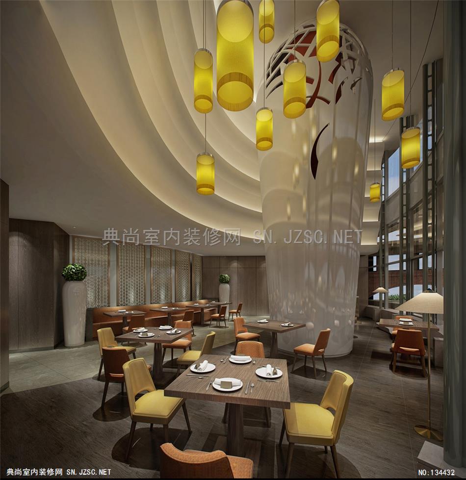 124-上海舍宅坊室内设计 餐饮装修餐厅设计效果图